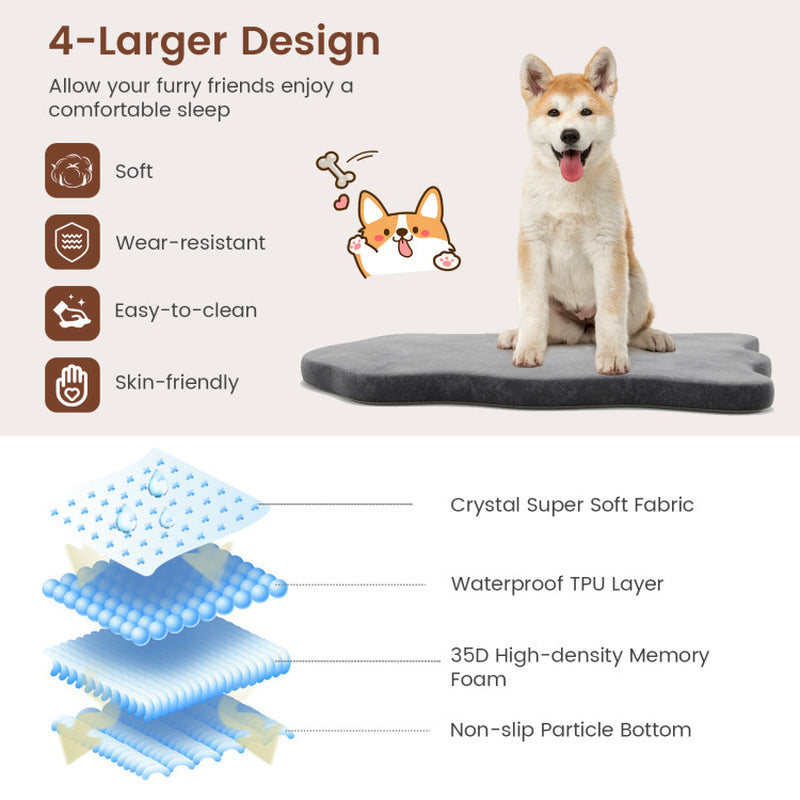 Orthopedic Dog Bed with Memory Foam Support for Large Dogs